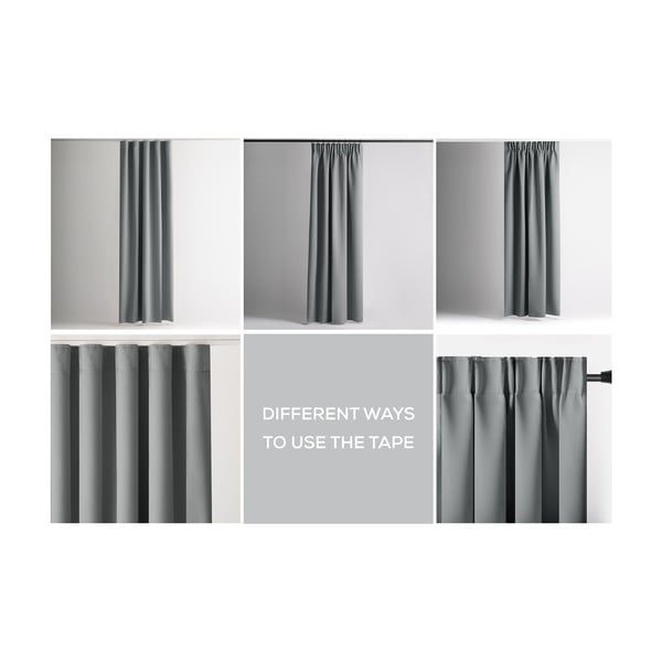 Draperie gri dimout (semi-opacă) 140x245 cm Kierra – Restilo-image-3