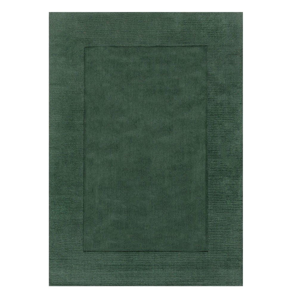 Covor din lână verde închis Flair Rugs Siena, 120 x 170 cm