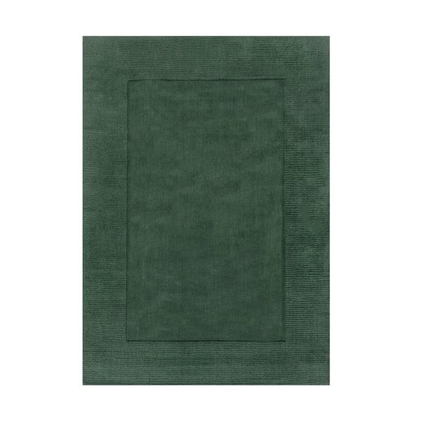 Covor din lână verde închis Flair Rugs Siena, 80 x 150 cm