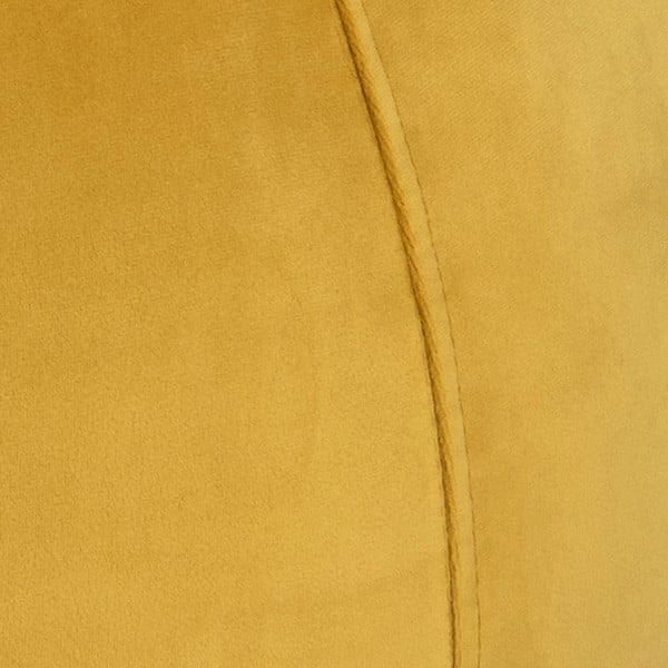 Puf cu husă din catifea Actona Mie, ⌀ 60 cm, galben-image-1