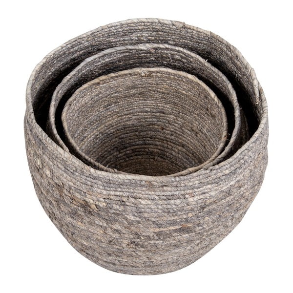 Set 3 coșuri din frunze de porumb House Nordic Tivoli-image-3