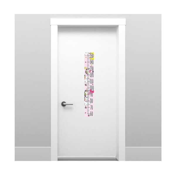Autocolant pentru copii de tip metru pentru ușă/pentru perete 15x100 cm Unicorns – Ambiance-image-3