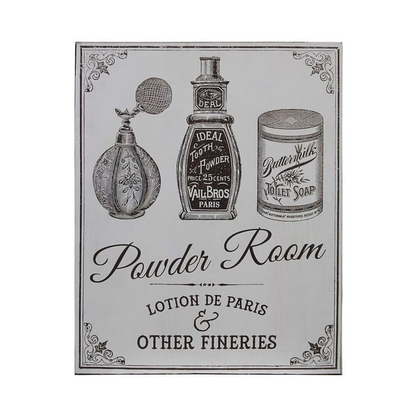 Tablou pentru baie Premier Housewares Powder Room, 20 x 25 cm