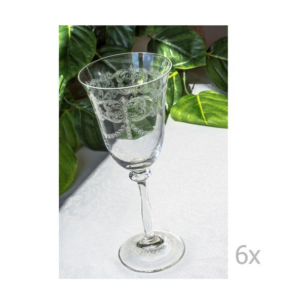 Set 6 pahare din sticlă Floros, 250 ml