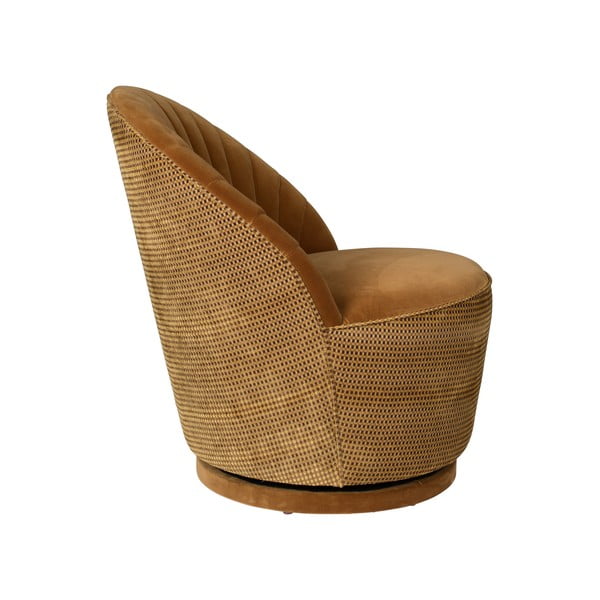 Fotoliu catifea Dutchbone Madison, maro-image-3