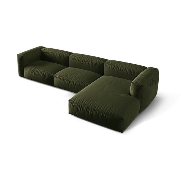 Colțar modular verde (cu colț pe partea dreaptă) Martina – Micadoni Home-image-1