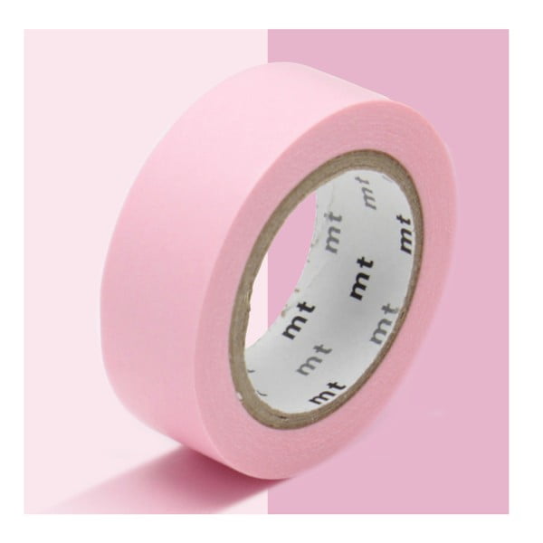 Bandă washi MT Masking Tape Uni, roz 