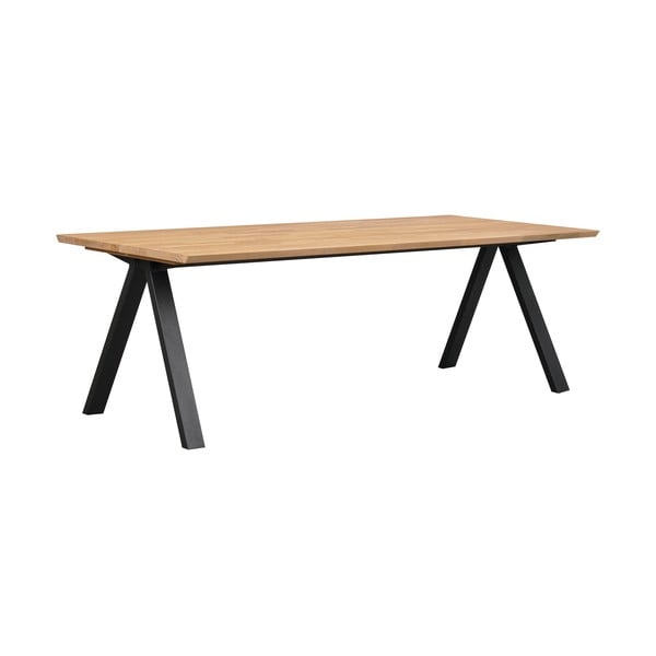 Masă de dining extensibilă cu blat din lemn de stejar 220x100 cm Carradale - Rowico-image-1