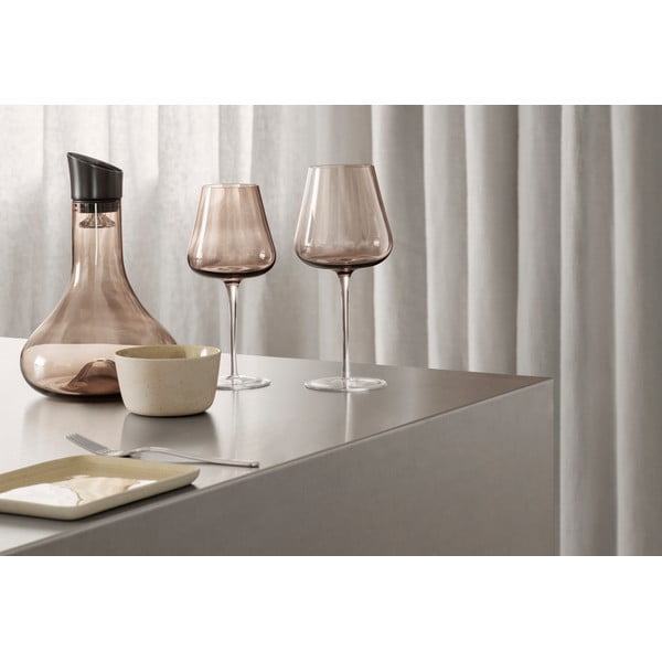 Set de 2 pahare de vin roșu Blomus Belo, maro-image-1