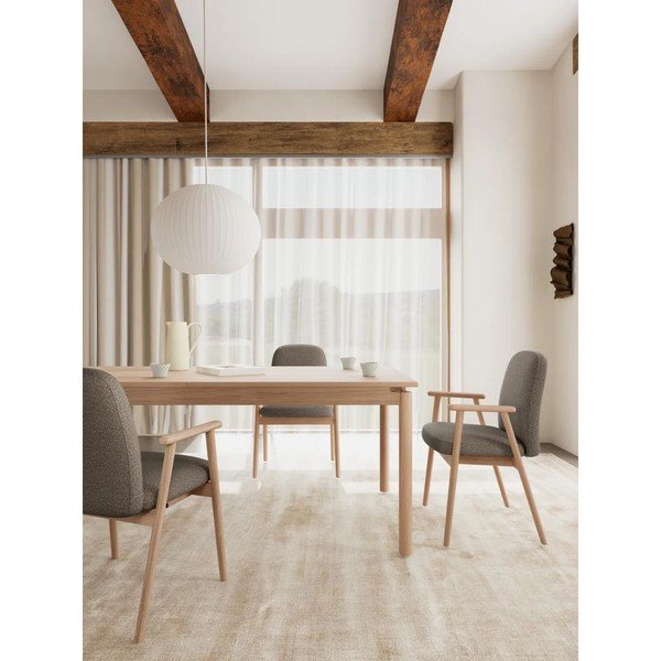 Scaune de dining taupe cu cotiere 2 buc. tapițate Calvin – Actona-image-2