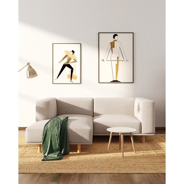 Colțar bej cu tapițerie  bouclé (colț pe partea stângă ) Kukumo – Ame Yens-image-1