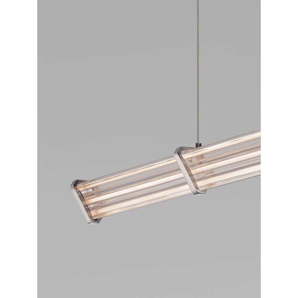 Lustră negru-mat/argintiu-mat LED cu intensitate reglabilă din metal cu abajur din sticlă acrilică Pheme – Nova Luce-image-2