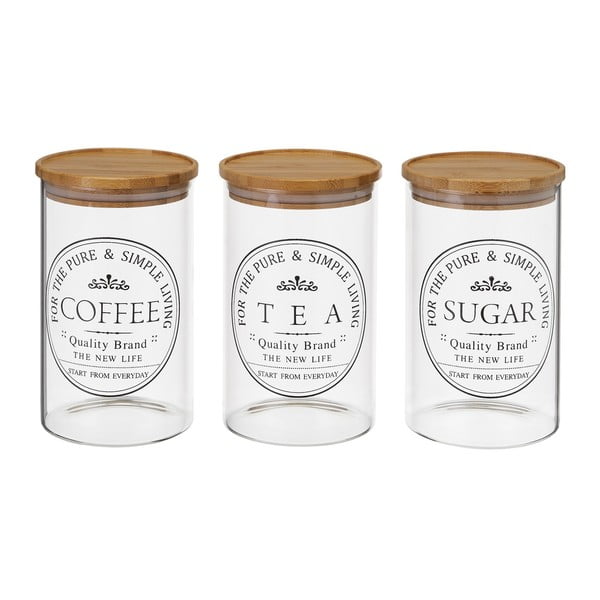 Recipiente 3 buc. din sticlă – Casa Selección