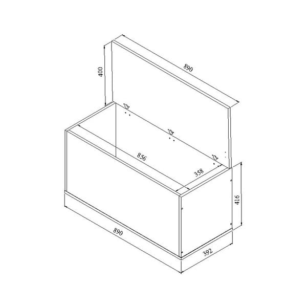 Cufăr depozitare Symbiosis Knight, maro-image-2