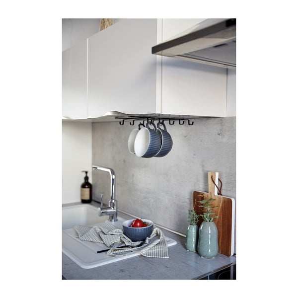 Suport 8 căni metalic pentru raft Wenko, negru-image-3