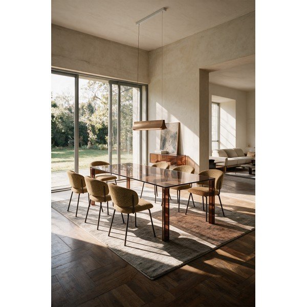 Set de scaune de living galben muștar cu cotiere/stivuibil 2 buc. tapițat Elva – MOME-image-1