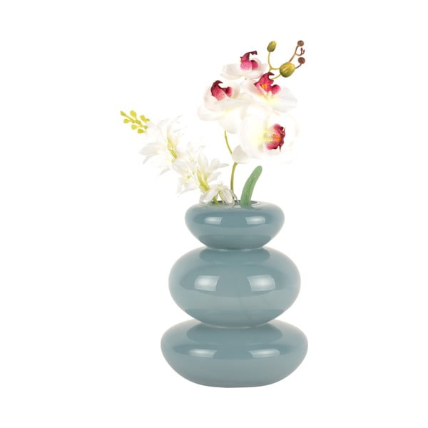 Vază albastră din sticlă Bubbles – PT LIVING-image-2
