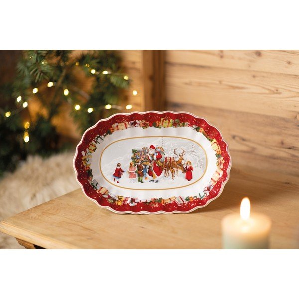 Farfurie de porțelan cu motiv de Crăciun Villeroy & Boch, 30 x 19,8 cm-image-1