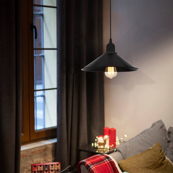 Plafonieră neagră din metal ø 30 cm – Squid Lighting-image-1