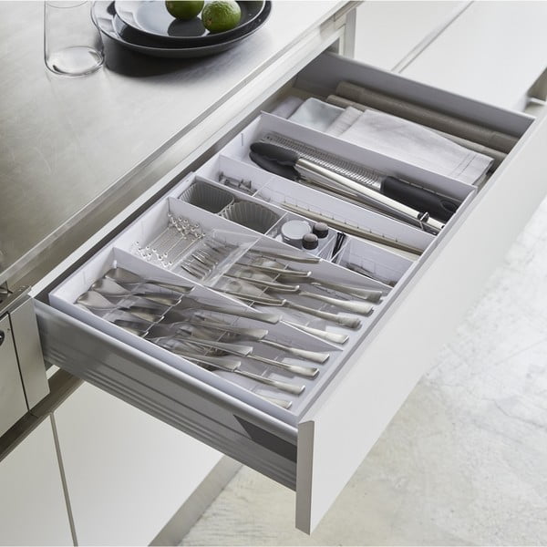 Organizator de tacâmuri alb din plastic 47.5 x 35 cm - YAMAZAKI-image-1