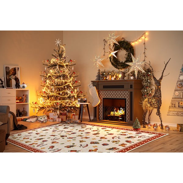 Covor roșu 160x230 cm  cu model de Crăciun Red Christmas – Villeroy&Boch-image-1