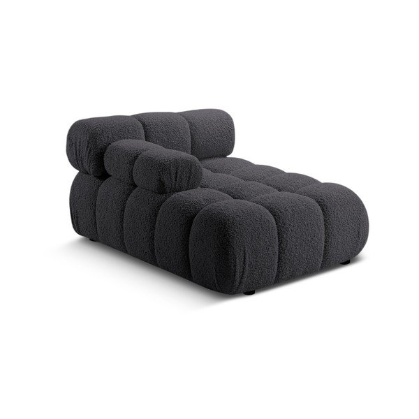 Modul pentru canapea modulară gri antracit cu tapițerie din țesătură bouclé (cu colț pe partea stângă ) Bellis – Micadoni Home-image-4
