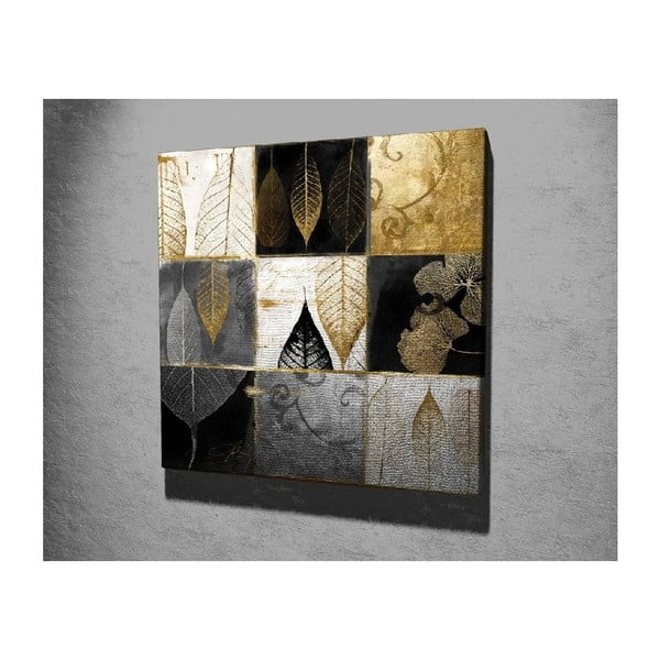 Tablou pe pânză Golden Leaves, 45 x 45 cm-image-1