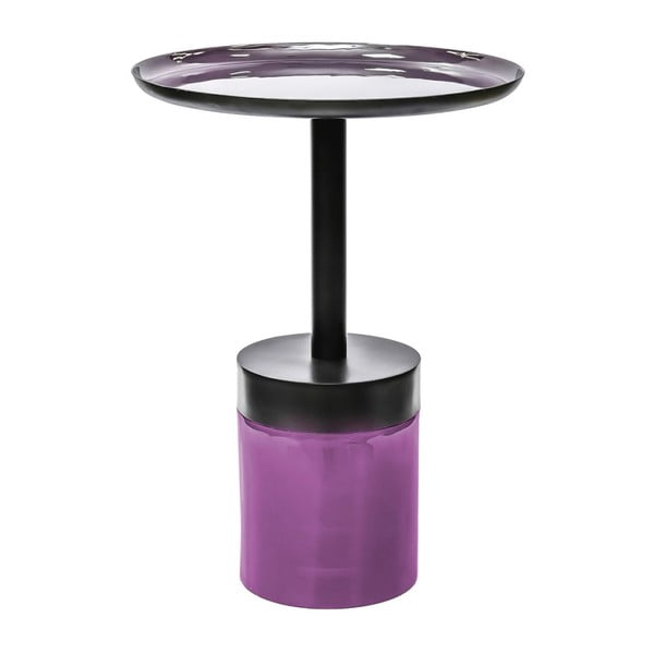 Măsuță auxiliară 360 Living Valbona, ⌀ 41 cm, violet-negru