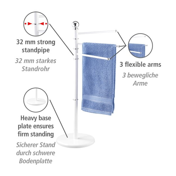 Suport pentru prosoape Wenko Exclusive, alb-image-4