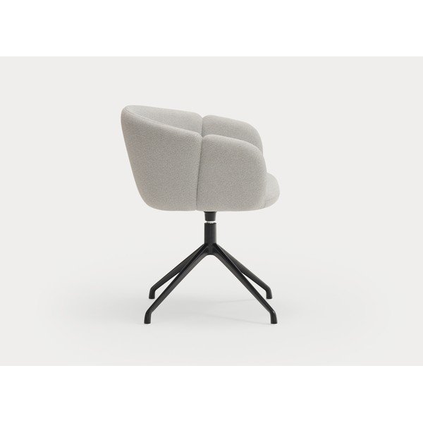 Scaun de living gri deschis cu cotiere tapițat Add – Teulat-image-3