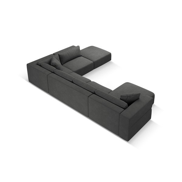 Colțar gri închis (cu colț pe partea dreaptă/în formă de "U") Esther – Milo Casa-image-3