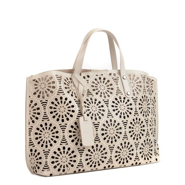 Geantă din piele Mangotti Bags Lulia, bej-image-4