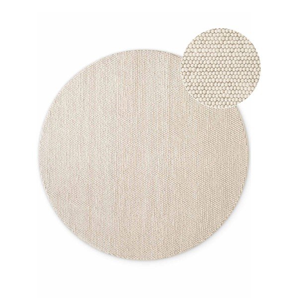 Covor crem țesut manual rotund din lână ø 200 cm Richmond Diana – Ted Baker