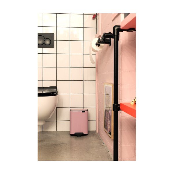 Coș de gunoi roz cu pedală din oțel 7 l Bo – Brabantia-image-1