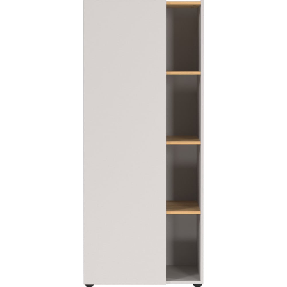 Bibliotecă crem cu aspect de lemn de stejar 61x145x34 cm Adrano – Germania