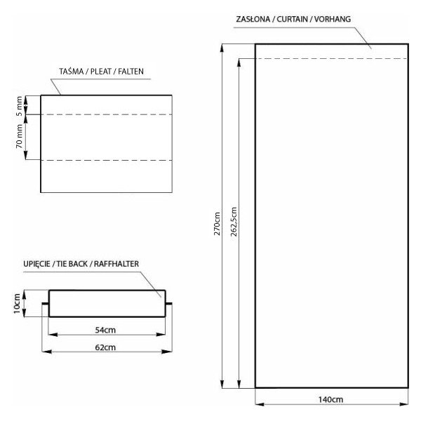 Draperie AmeliaHome Pleat, 140 x 270 cm, roșu închis-image-1