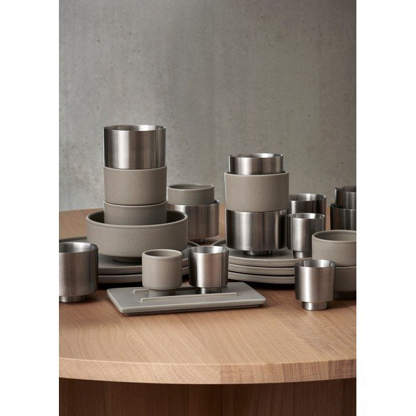 Cești argintii 2 buc. pentru espresso/cu perete dublu din oțel inoxidabil Makoto Steel – Blomus-image-4