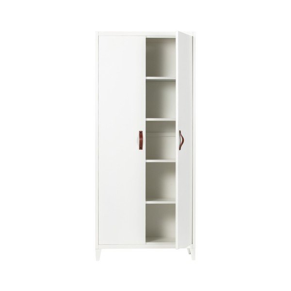 Dulap WOOOD Brock, lățime 84 cm, alb-image-1