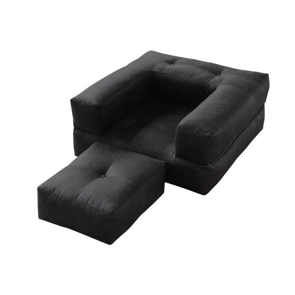 Fotoliu extensibil Karup Cube Poly Black-image-1