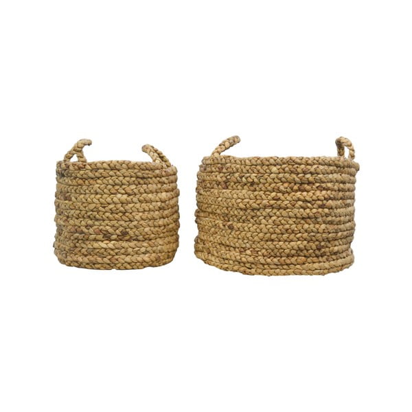 Set 2 coșuri depozitare din zambile de apă HSM collection Natural-image-1