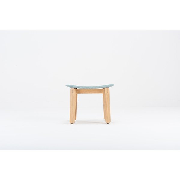 Taburet din lemn de stejar Gazzda Nora, albastru-image-3