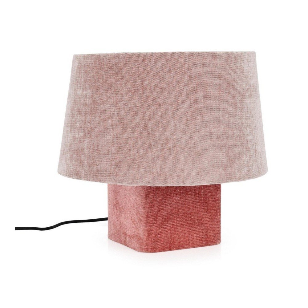 Veioză roz din metal cu abajur textil (înălțime 35 cm) Demra – Bizzotto