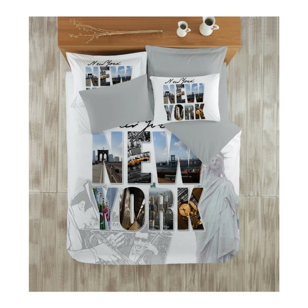 Lenjerie de pat cu cearșaf Newyork, 200 x 220 cm