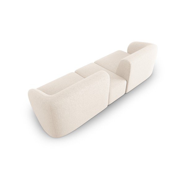 Canapea bej cu tapițerie din chenille 246 cm Paolo – Milo Casa-image-3