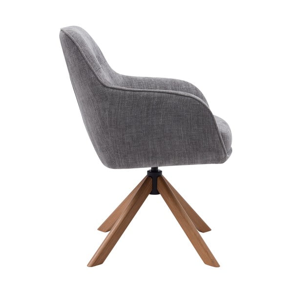 Set de scaune de sufragerie gri 2 buc. tapițat Avola – Unique Furniture-image-1