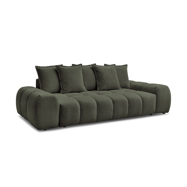 Canapea verde cu tapițerie din chenille 278 cm Everest – Bobochic Paris-image-3