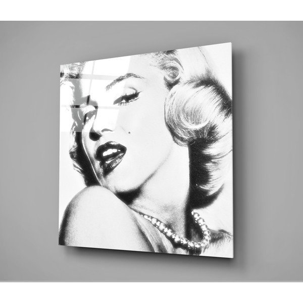Tablou din sticlă Insigne Marilyn Monroe, 40 x 40 cm-image-3