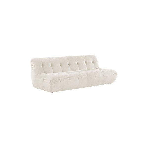 Canapea crem cu tapițerie din catifea reiată  212 cm Kelso – Jotex