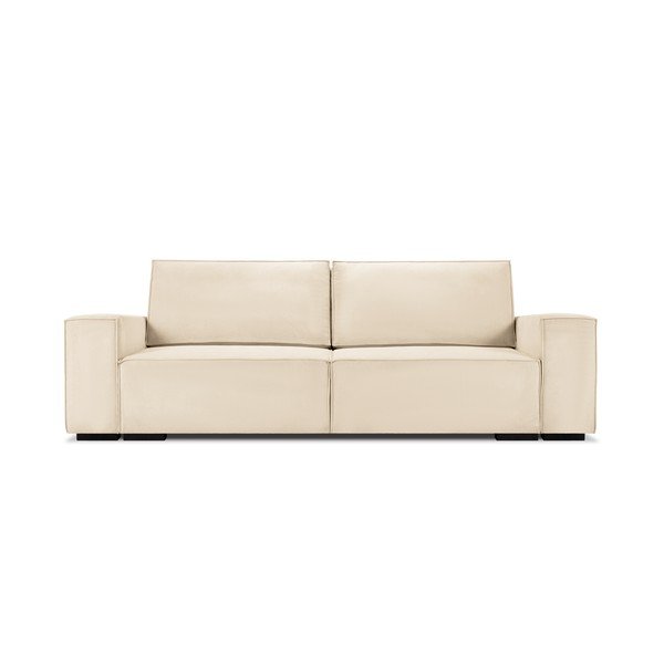 Canapea extensibilă din catifea Mazzini Sofas Azalea, bej-image-2