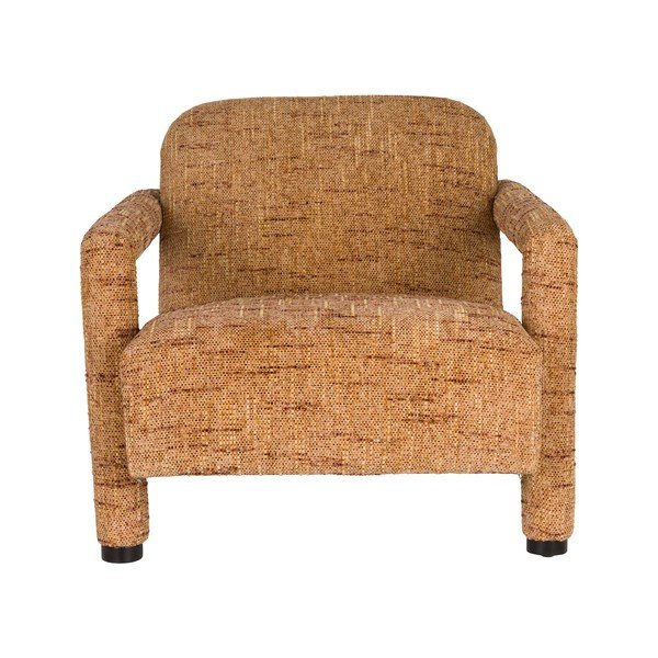 Fotoliu galben cu tapițerie din chenille Kent – Dutchbone-image-2